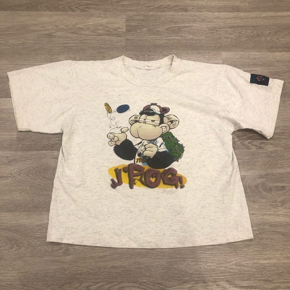 Vintage Tops - Vintage Humeur Design 90s Pog T-shirt Size S
